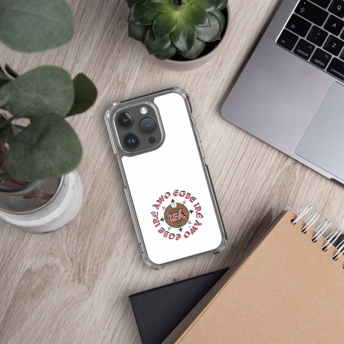 Egbe Ire Awo Signature Logo White Clear Case for iPhone®