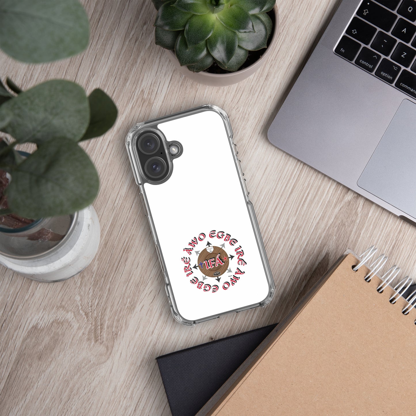 Egbe Ire Awo Signature Logo White Clear Case for iPhone®