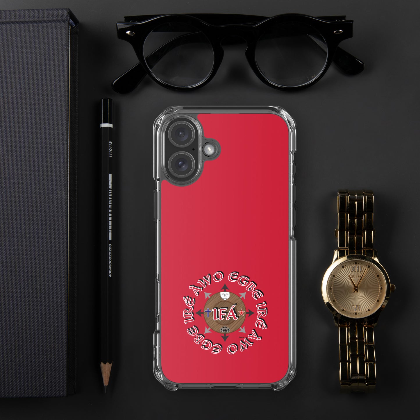 Egbe Ire Awo Signature Logo Red Clear Case for iPhone®