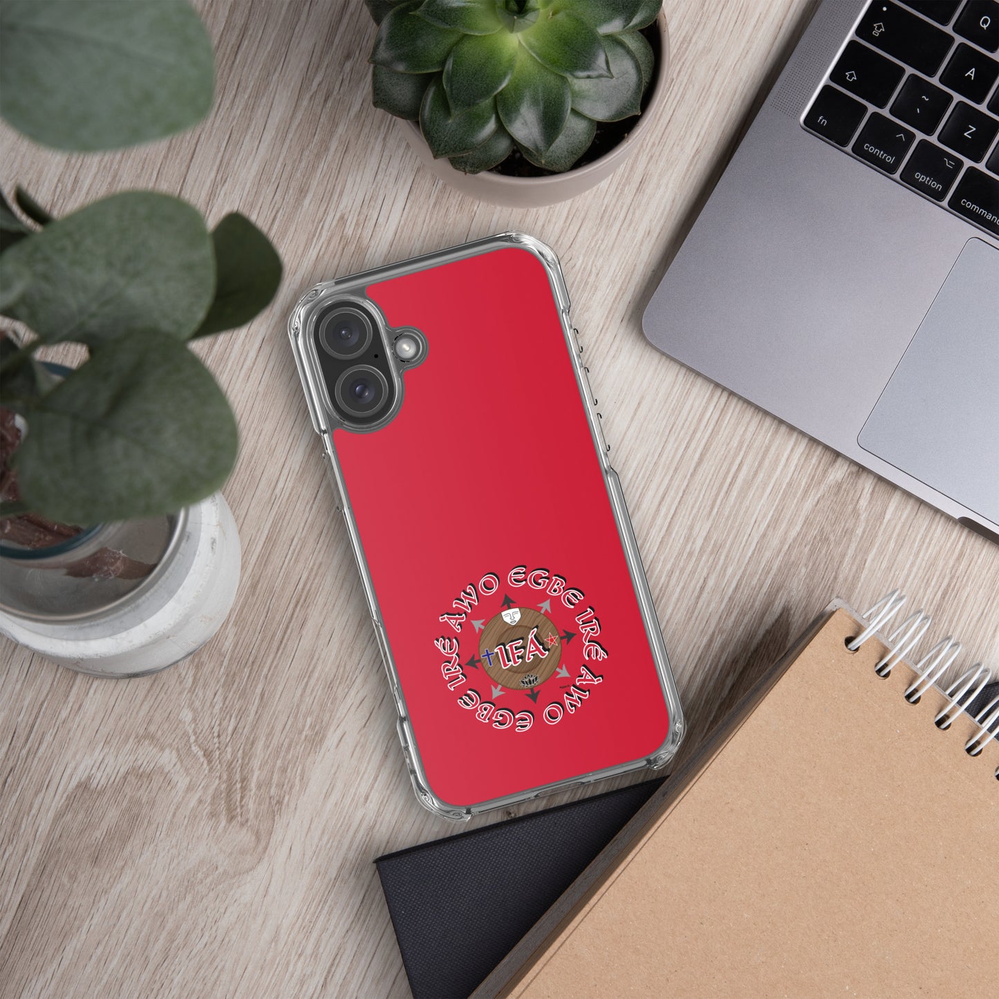 Egbe Ire Awo Signature Logo Red Clear Case for iPhone®