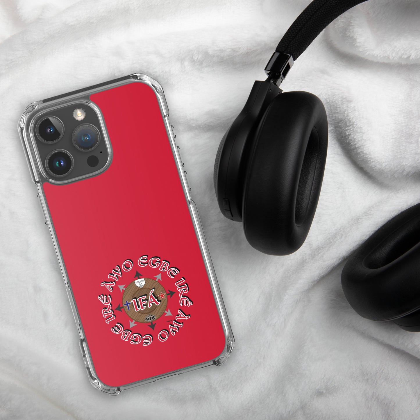 Egbe Ire Awo Signature Logo Red Clear Case for iPhone®