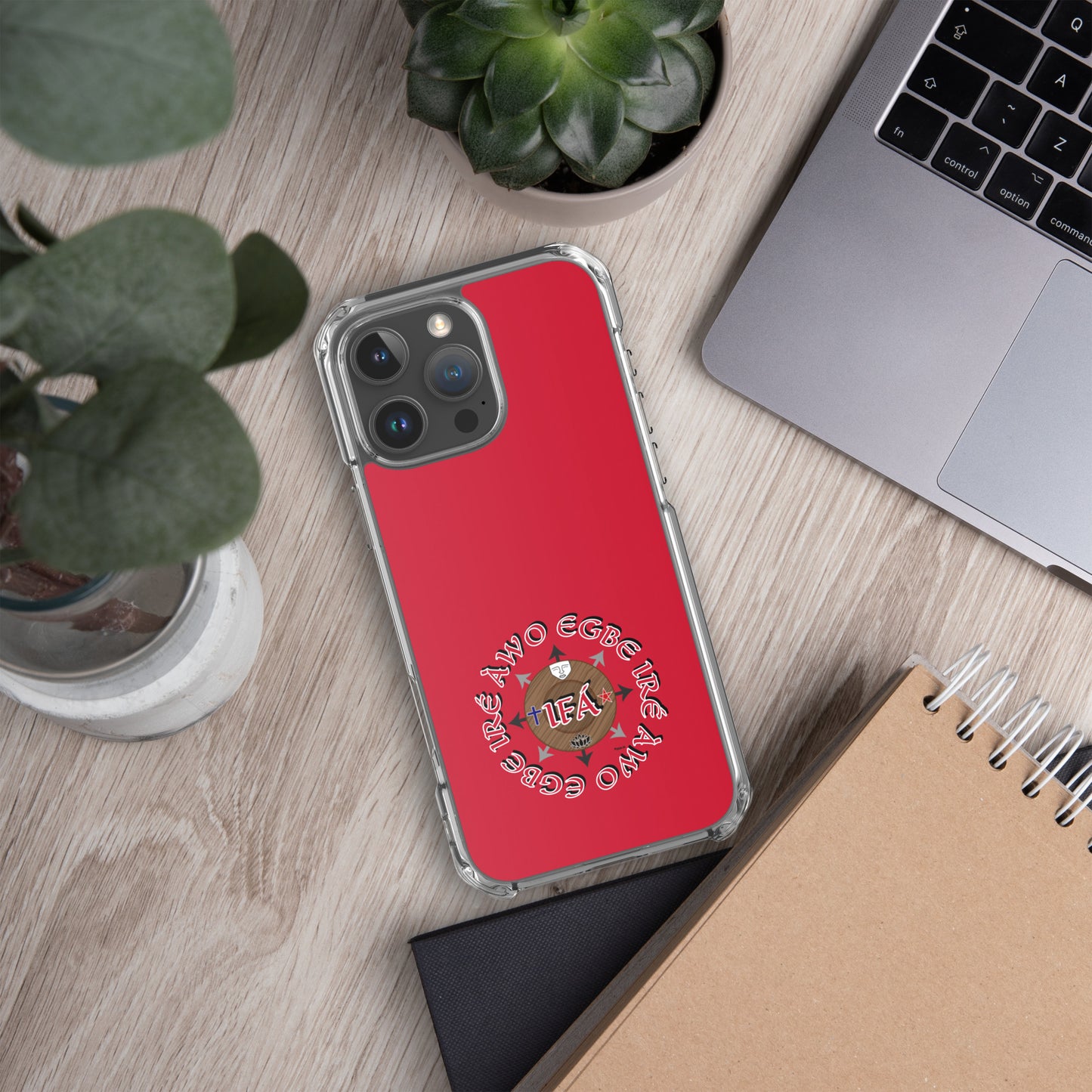 Egbe Ire Awo Signature Logo Red Clear Case for iPhone®