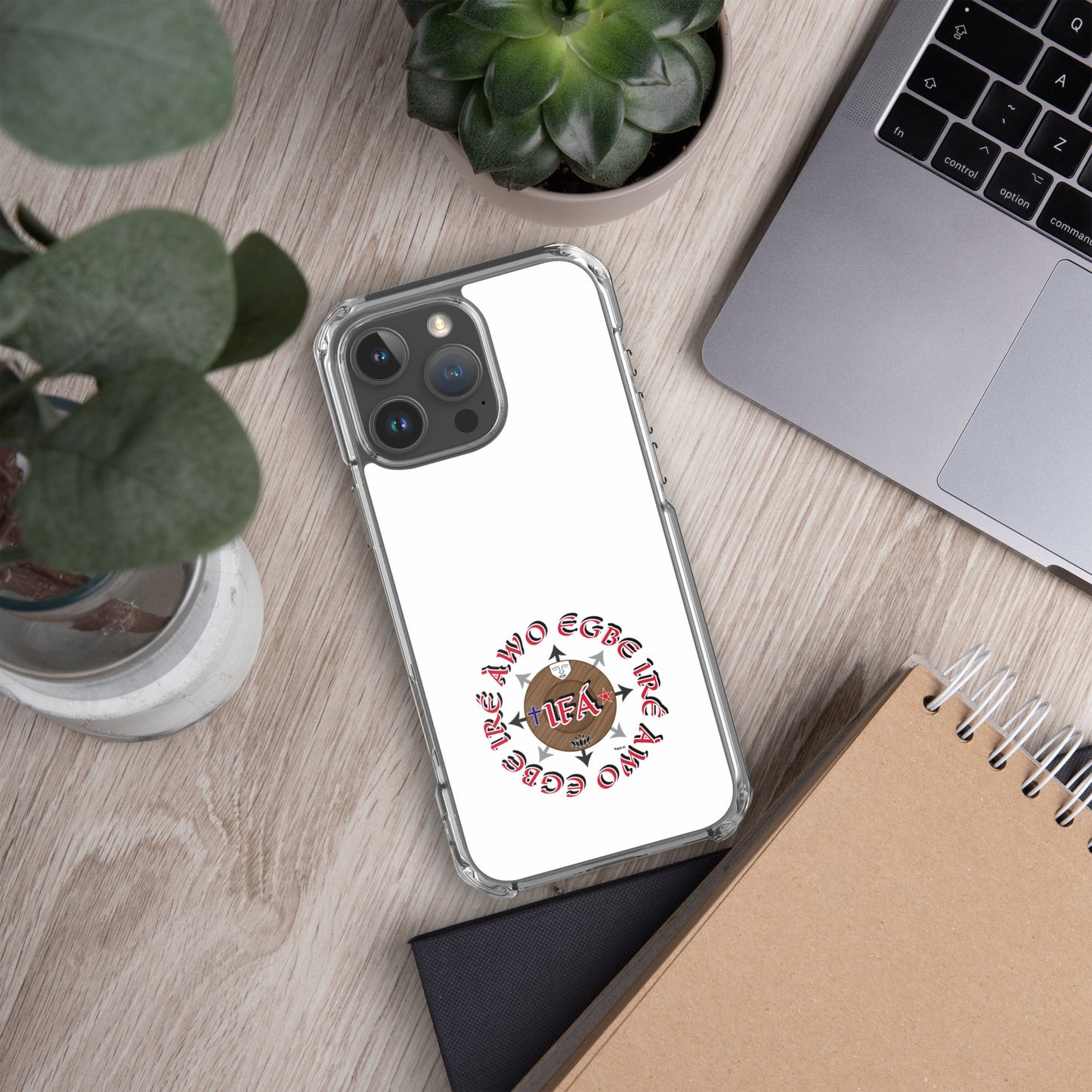 Egbe Ire Awo Signature Logo White Clear Case for iPhone®