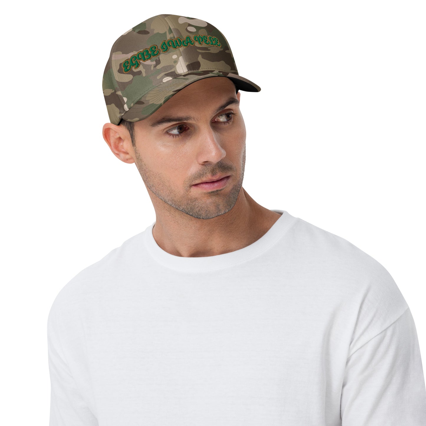 Egbe Iwa Pele Embroidered Flexfit Structured Twill Cap