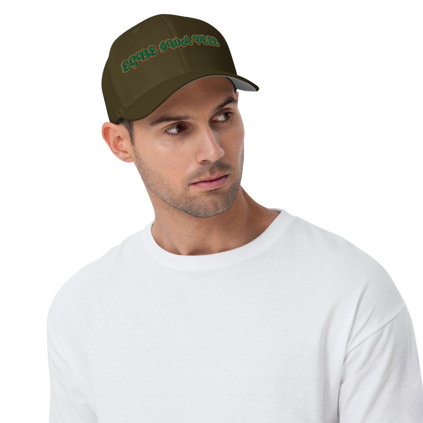 Egbe Iwa Pele Embroidered Flexfit Structured Twill Cap