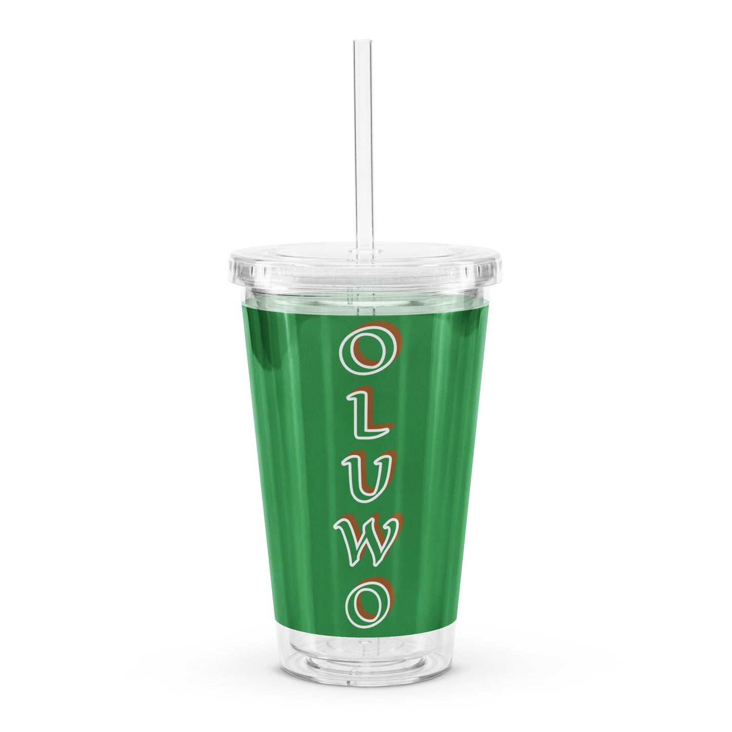 Oluwo Isese Green plastic tumbler