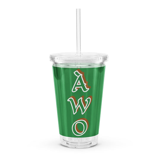 Àwo Isese Green plastic tumbler