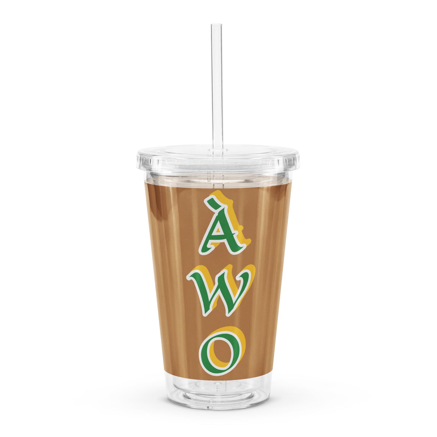 Awo Lucumi Gold plastic tumbler