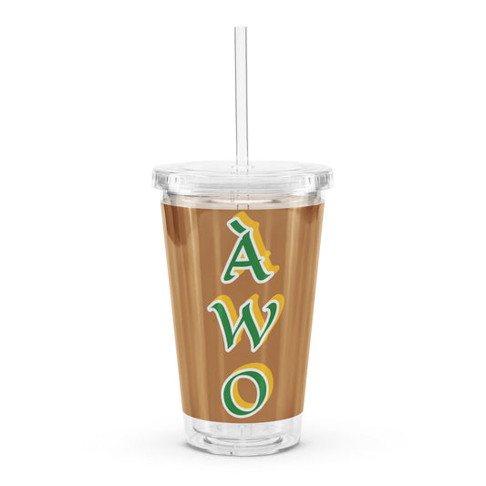 Awo Lucumi Gold plastic tumbler