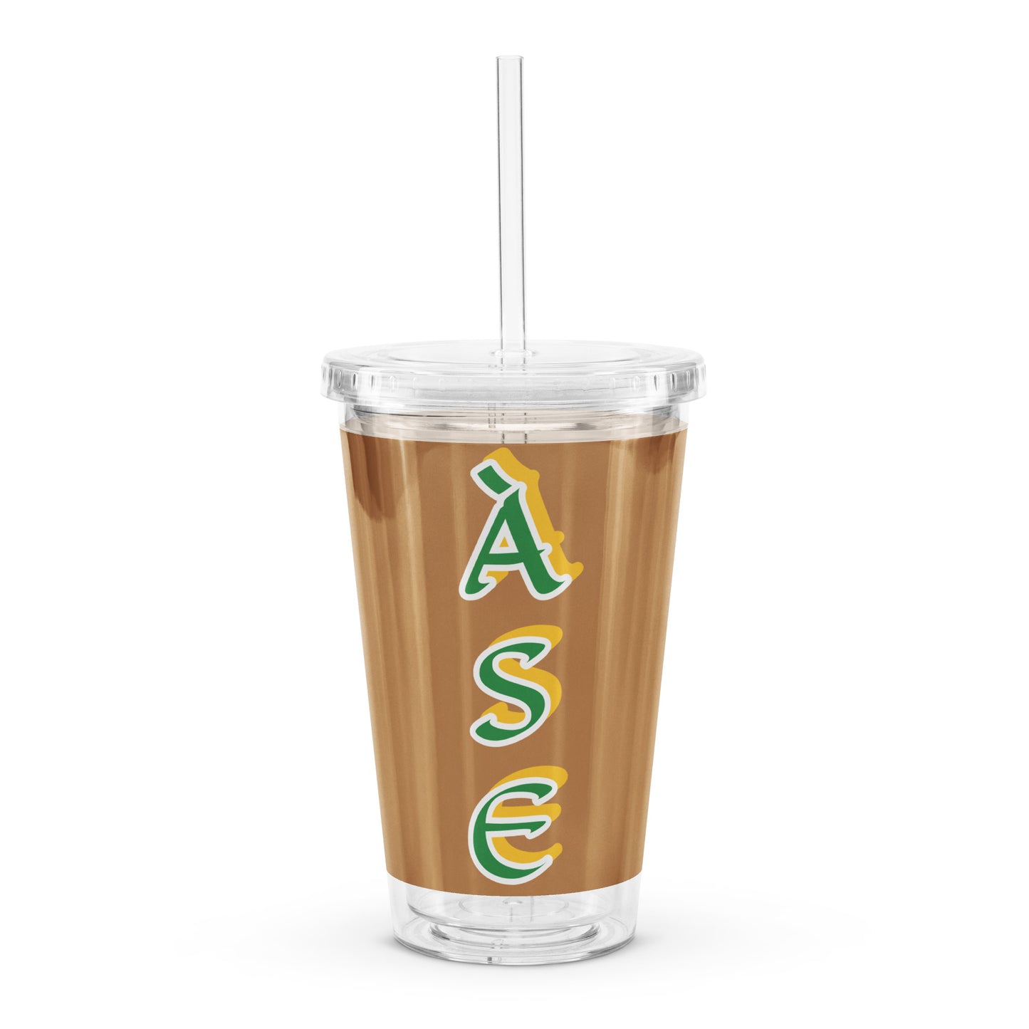 Àse Lucumi Gold plastic tumbler