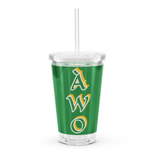 Àwo Lucumi Green plastic tumbler