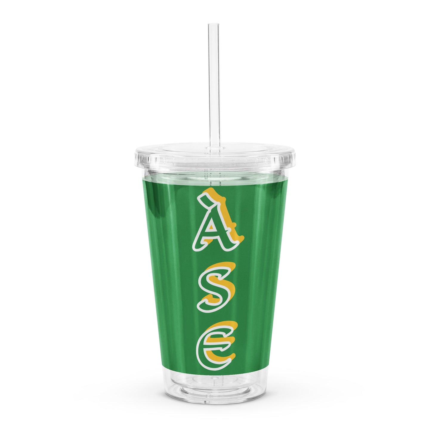 Àse Lucumi Green plastic tumbler