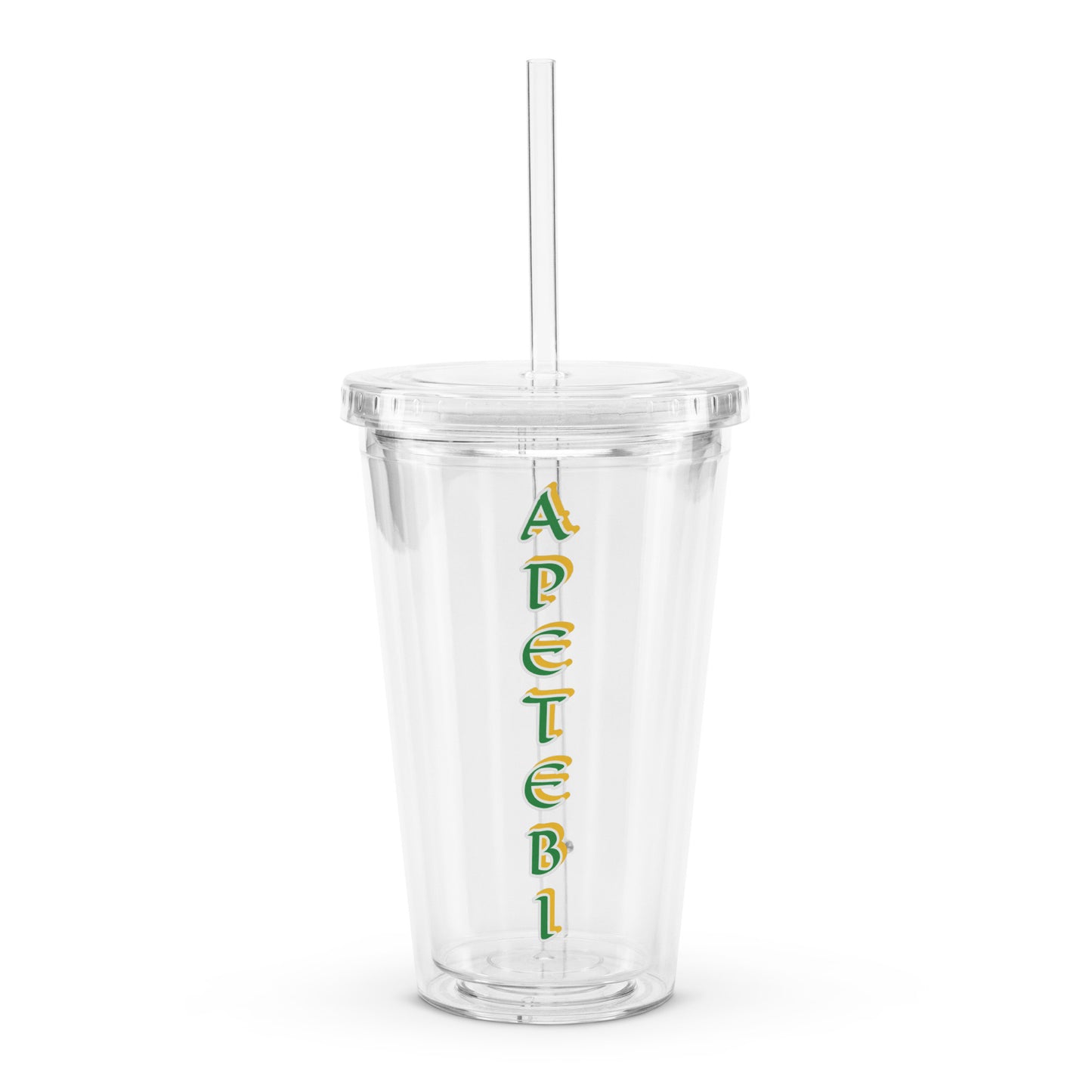 Apetebi Lucumi Clear plastic tumbler