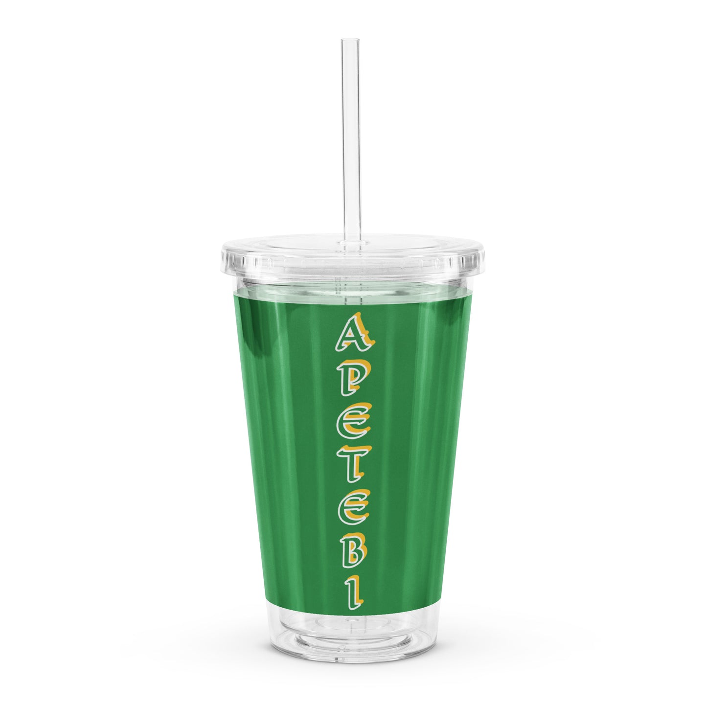 Apetebi Lucumi Green plastic tumbler