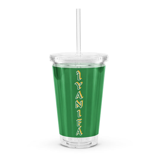 ÌYANIFÁ Lucumi Green plastic tumbler