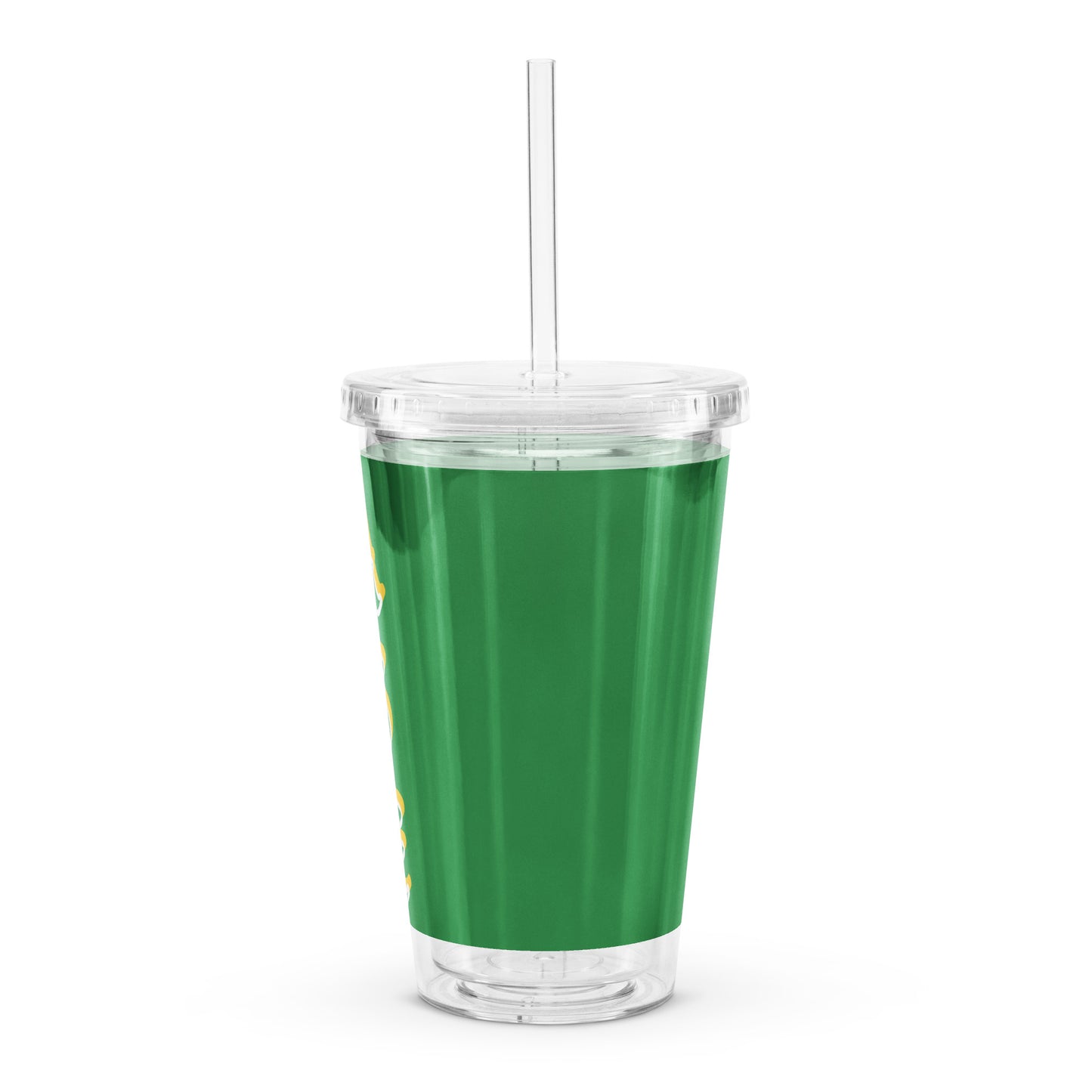 Àse Lucumi Green plastic tumbler