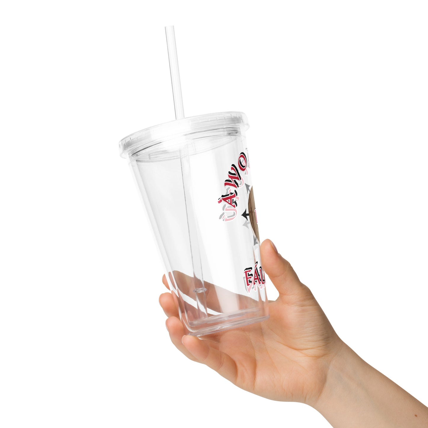 Personalized Egbe IFÁ Signature Logo Clear plastic tumbler