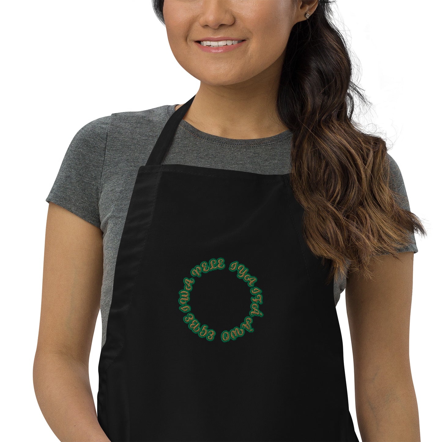 Egbe Iwa Pele Reverse Embroidered Apron