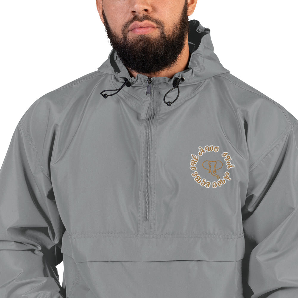 Egbe IRÉ ÀWO IFÁ ÀWO Embroidered Champion Packable Jacket