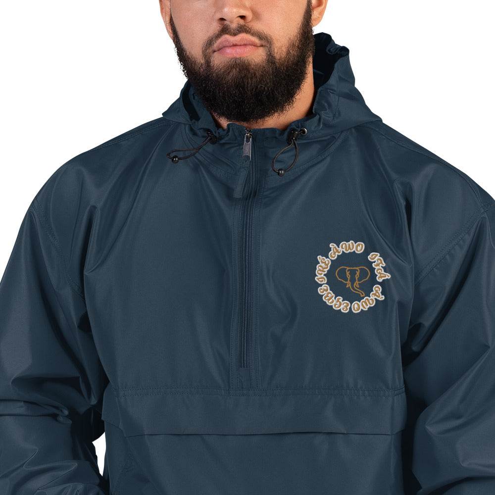 Egbe IRÉ ÀWO IFÁ ÀWO Embroidered Champion Packable Jacket