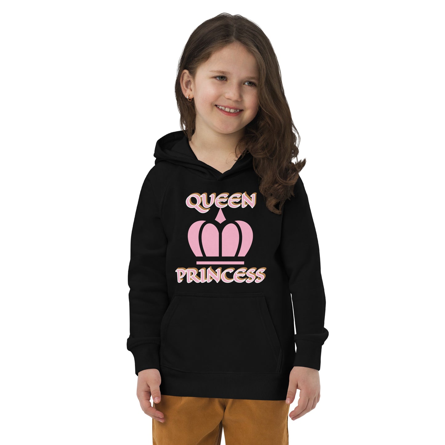 Queen Princess Pink Kids eco hoodie