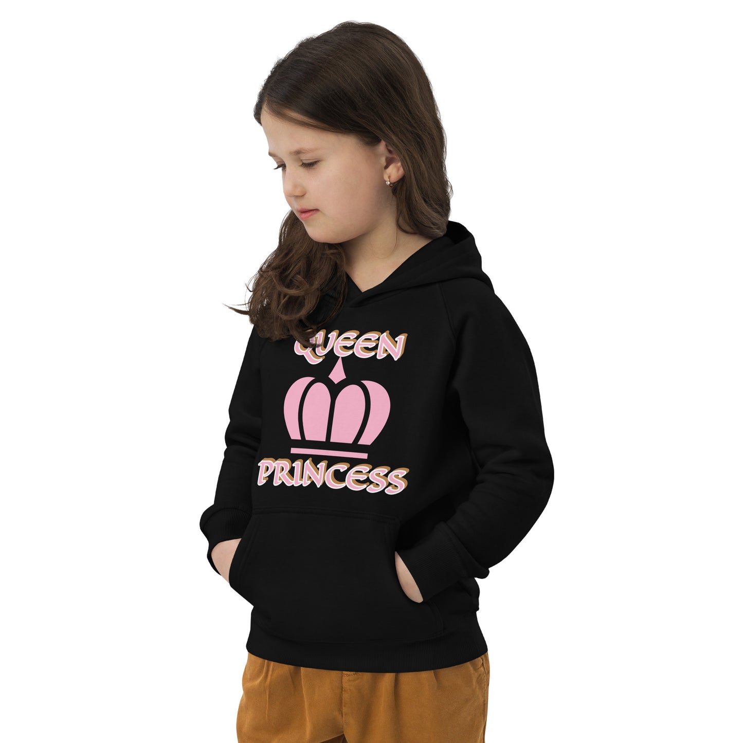 Queen Princess Pink Kids eco hoodie