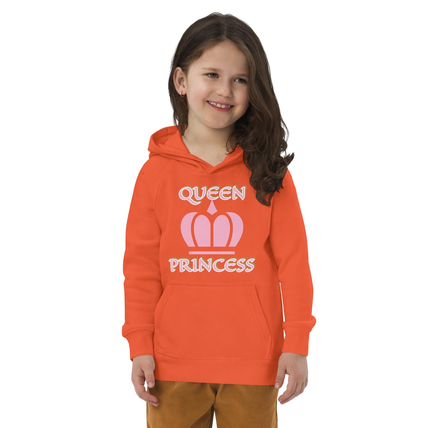 Queen Princess Pink Kids eco hoodie