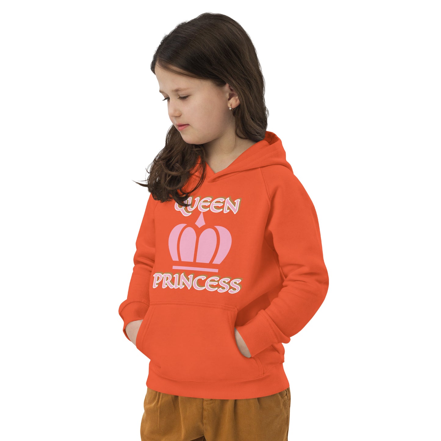 Queen Princess Pink Kids eco hoodie