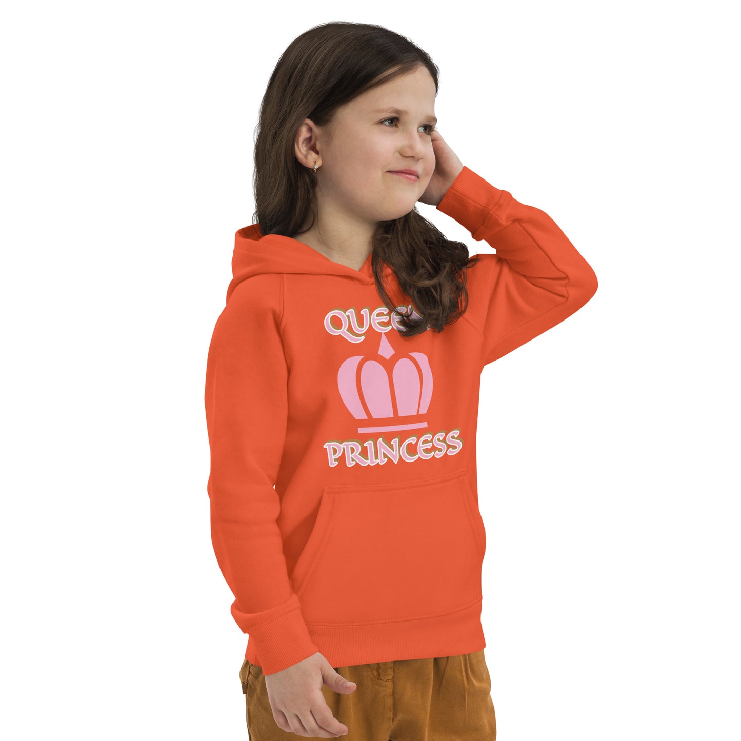 Queen Princess Pink Kids eco hoodie