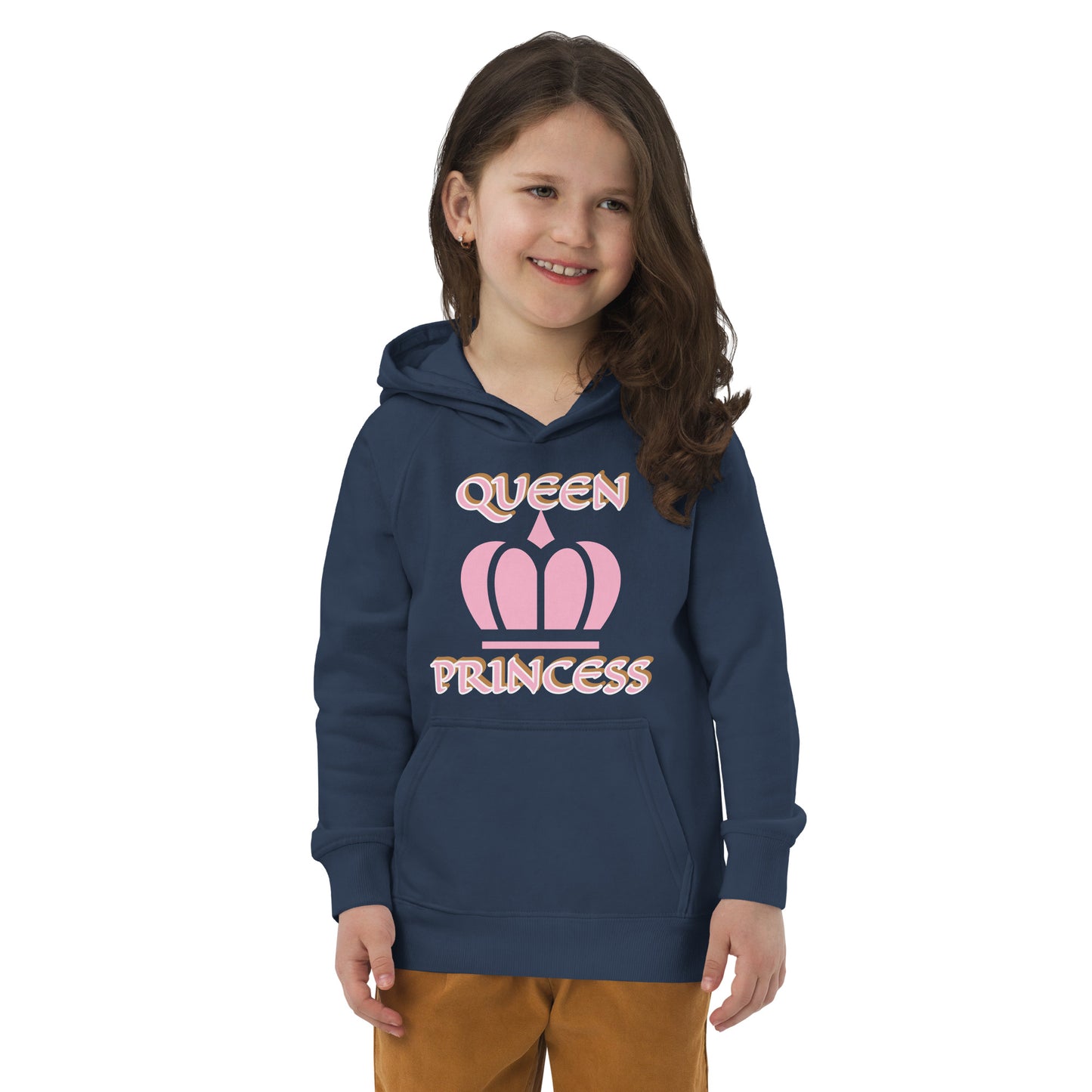 Queen Princess Pink Kids eco hoodie