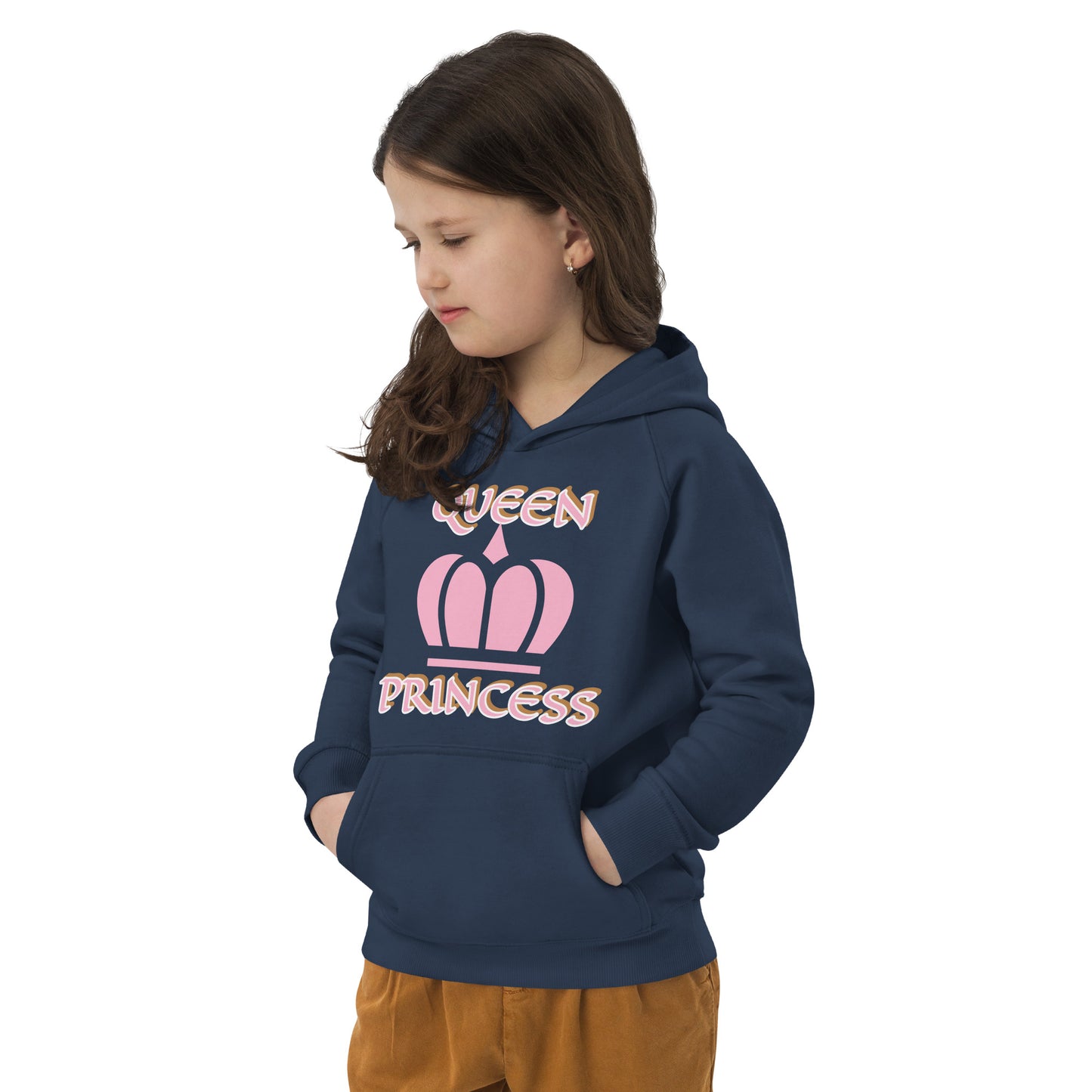 Queen Princess Pink Kids eco hoodie