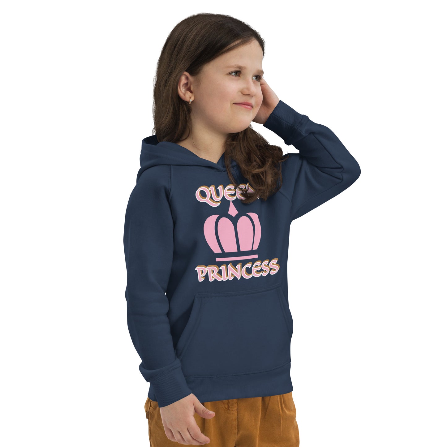 Queen Princess Pink Kids eco hoodie