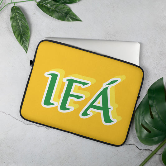 IFÁ Lucumi Laptop/Notes/Ita/Book Sleeve Yellow