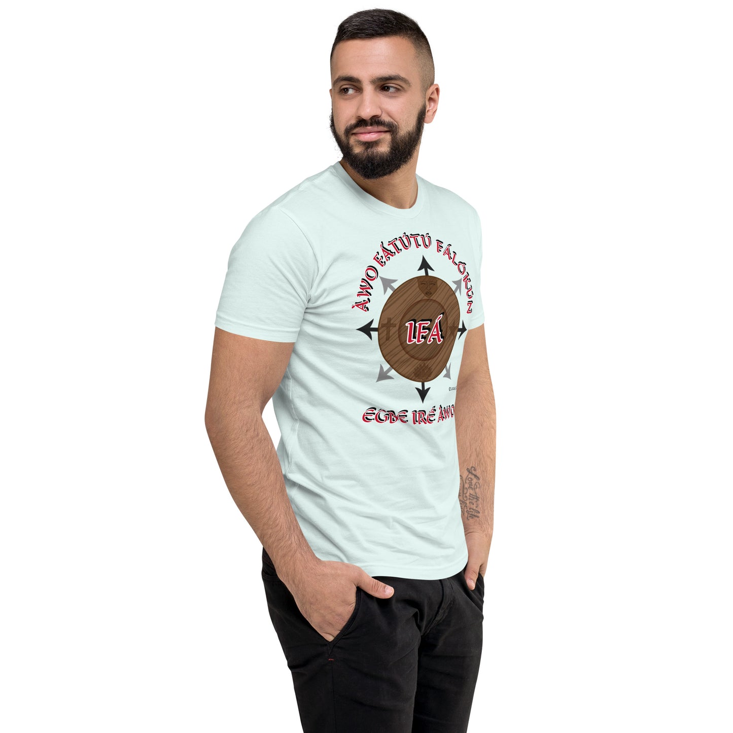 Personalized Awo Egbe IRÉ Àwo Fitted Short Sleeve T-shirt