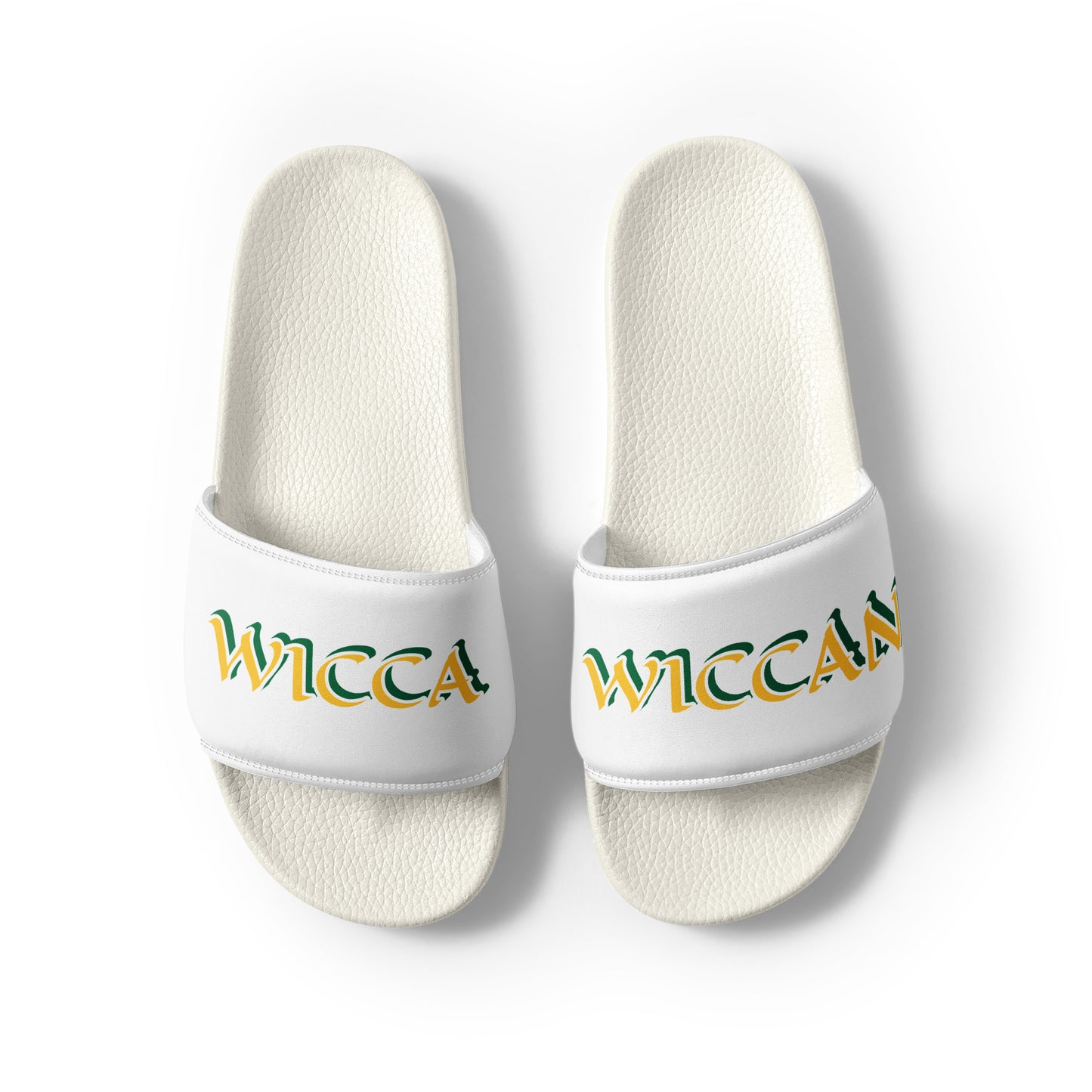 Wicca Wiccan Yellow Men’s slides