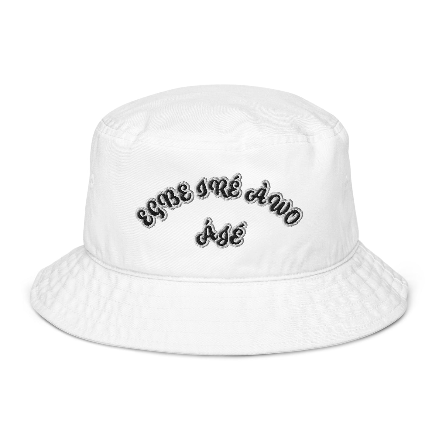 EGBE IRE AWO AJE 5 Organic bucket hat