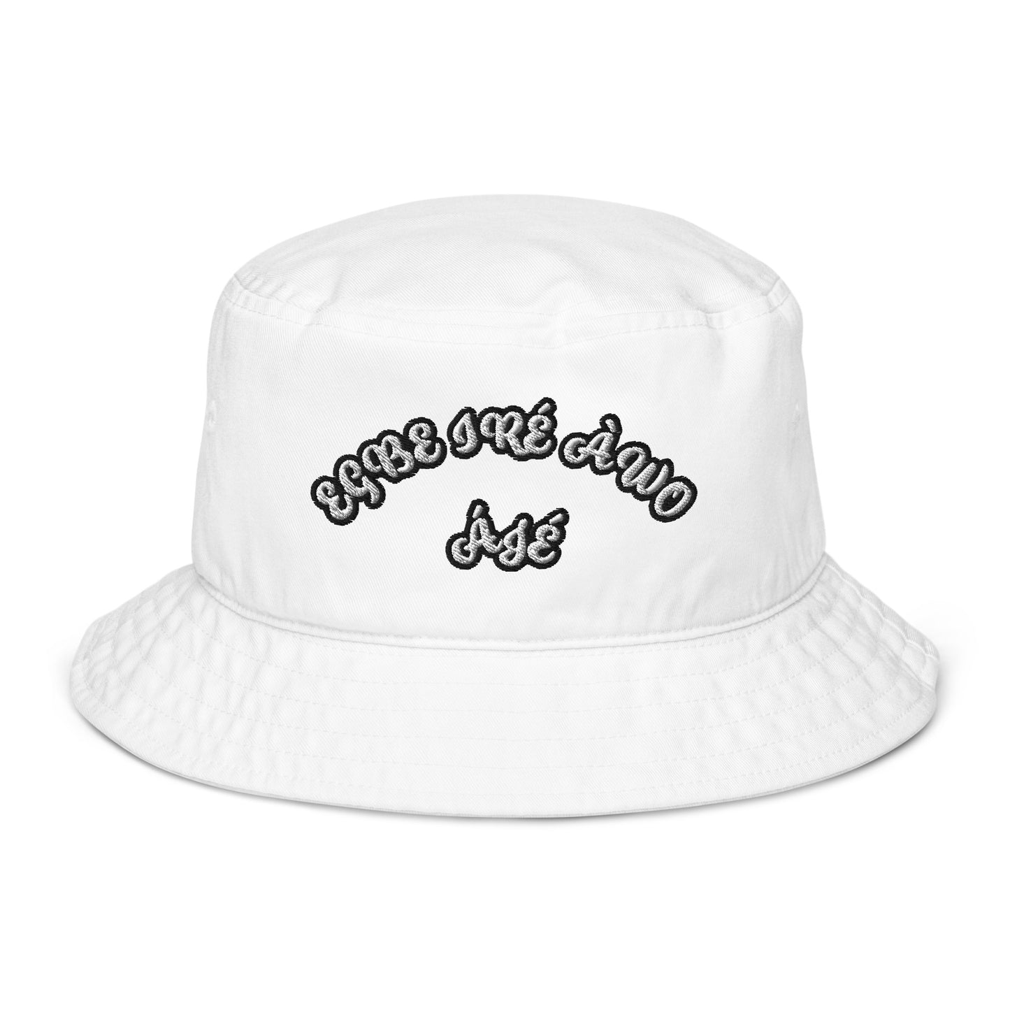 EGBE IRE AWO AJE 6 Organic bucket hat