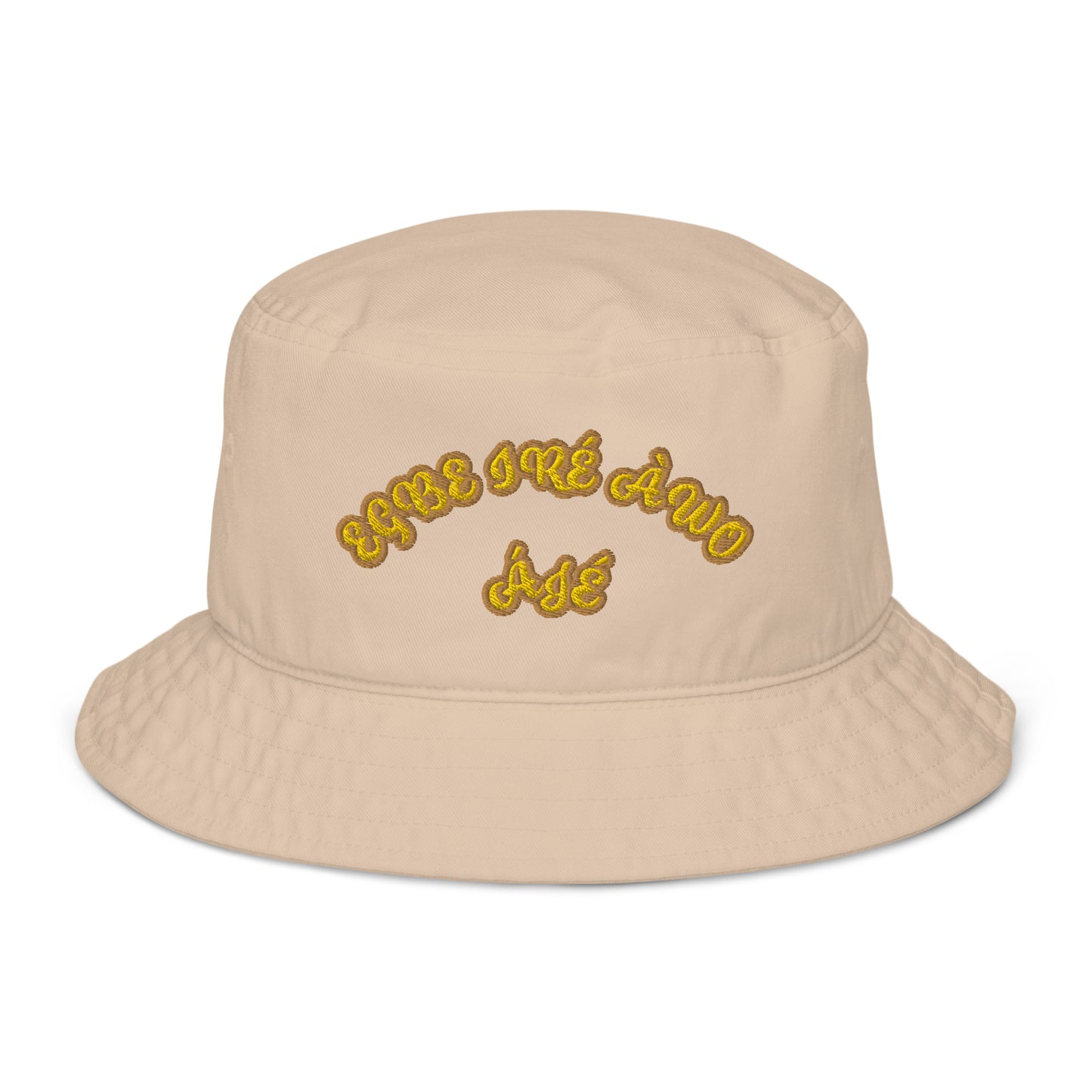 EGBE IRE AWO AJE 12 Organic bucket hat