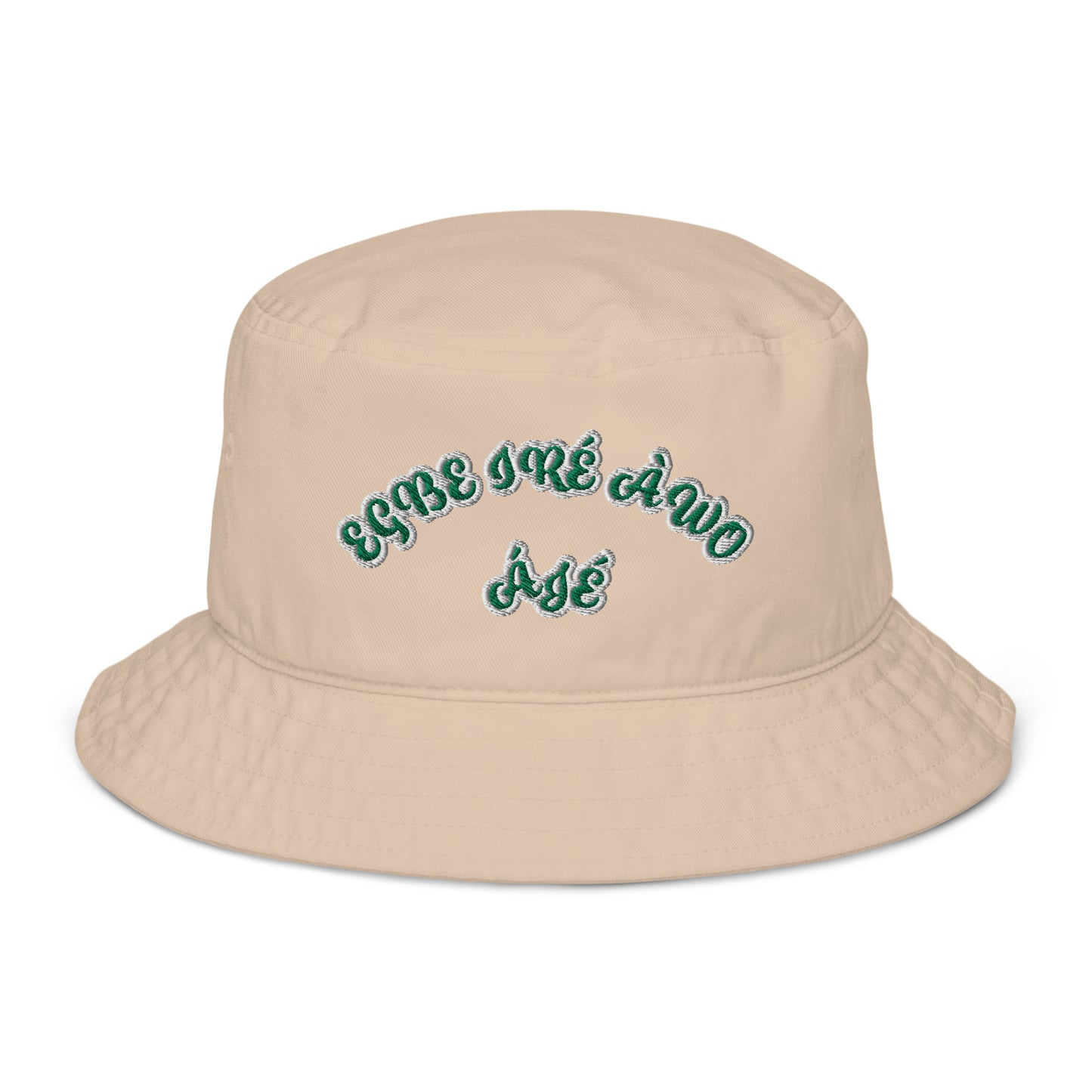 EGBE IRE AWO AJE Ju Ogun  aje Organic bucket hat