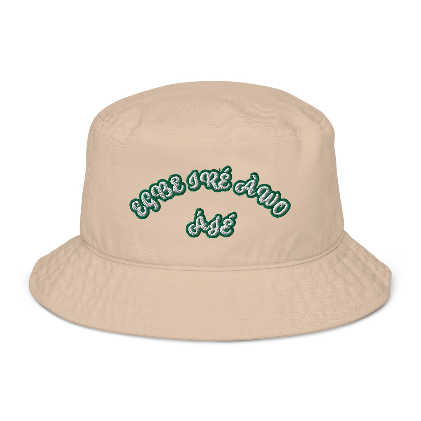 EGBE IRE AWO AJE  ju ogun aje reverse Organic bucket hat