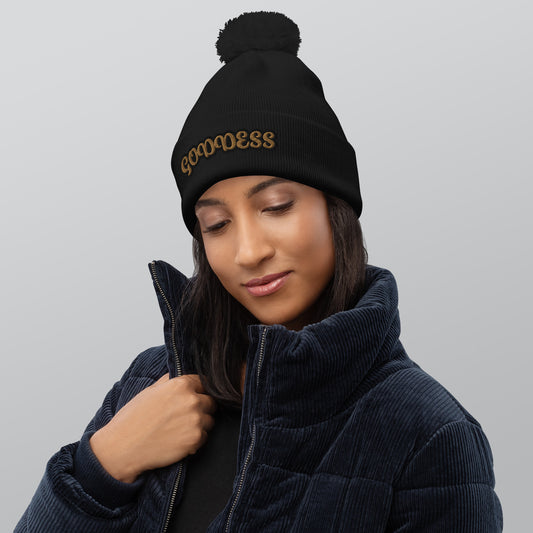 Goddess 5 Pom pom beanie