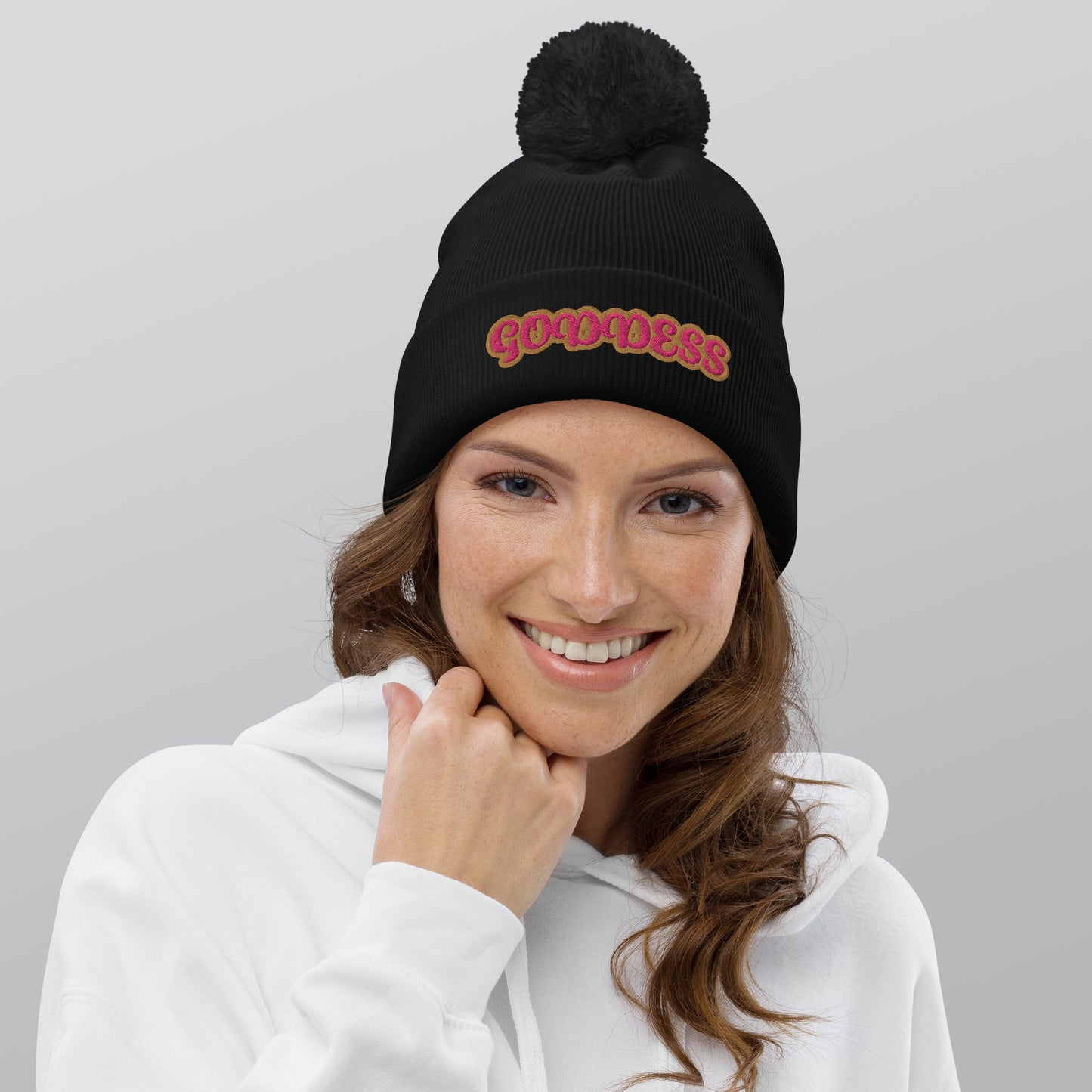 Goddess 6 Pom pom beanie