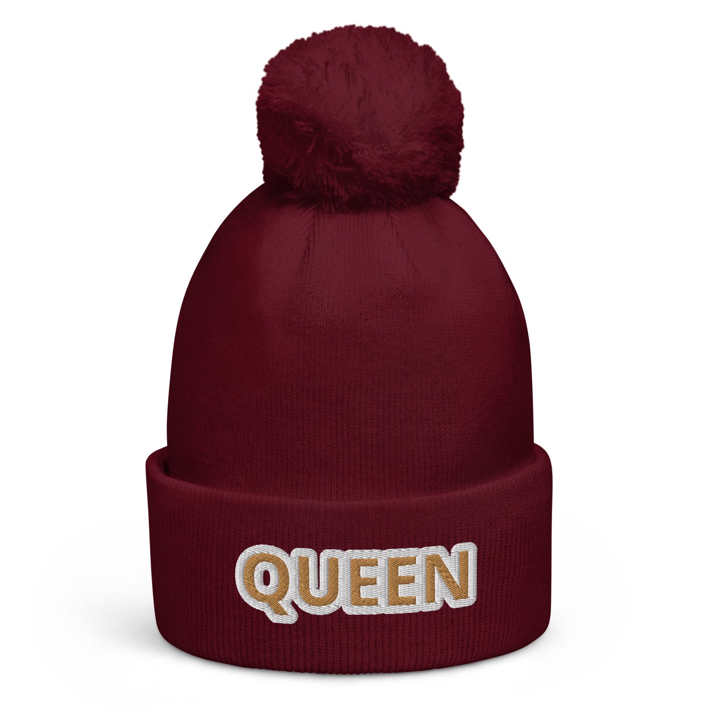 Queen Pom pom beanie