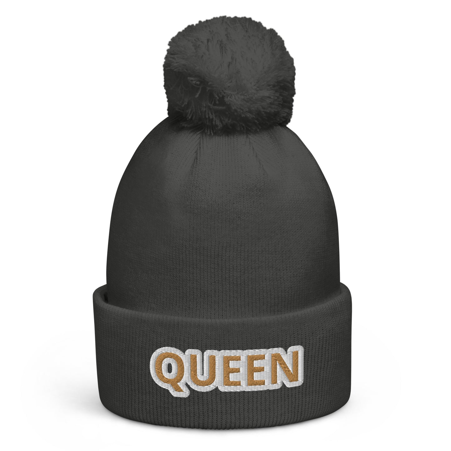 Queen Pom pom beanie