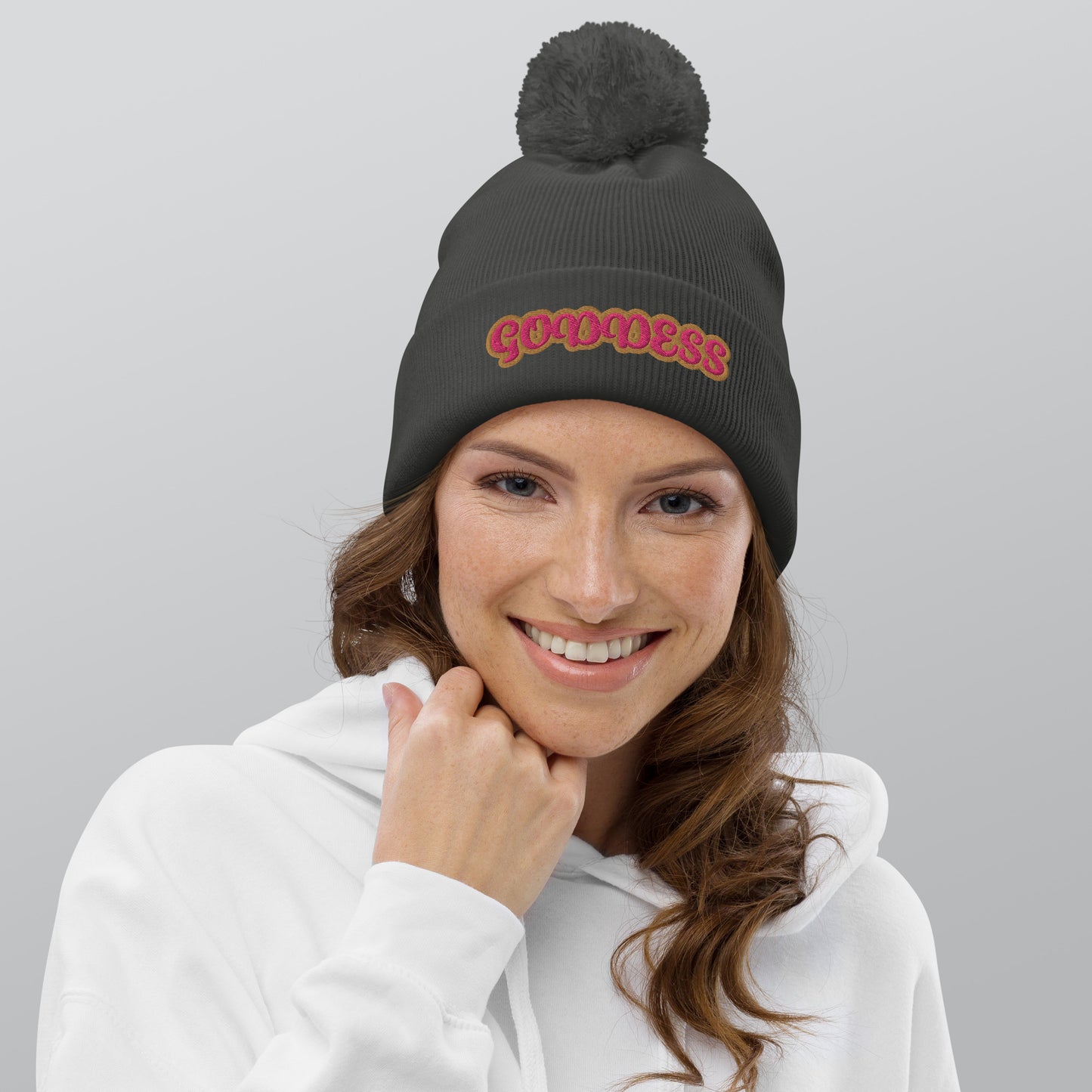 Goddess 6 Pom pom beanie