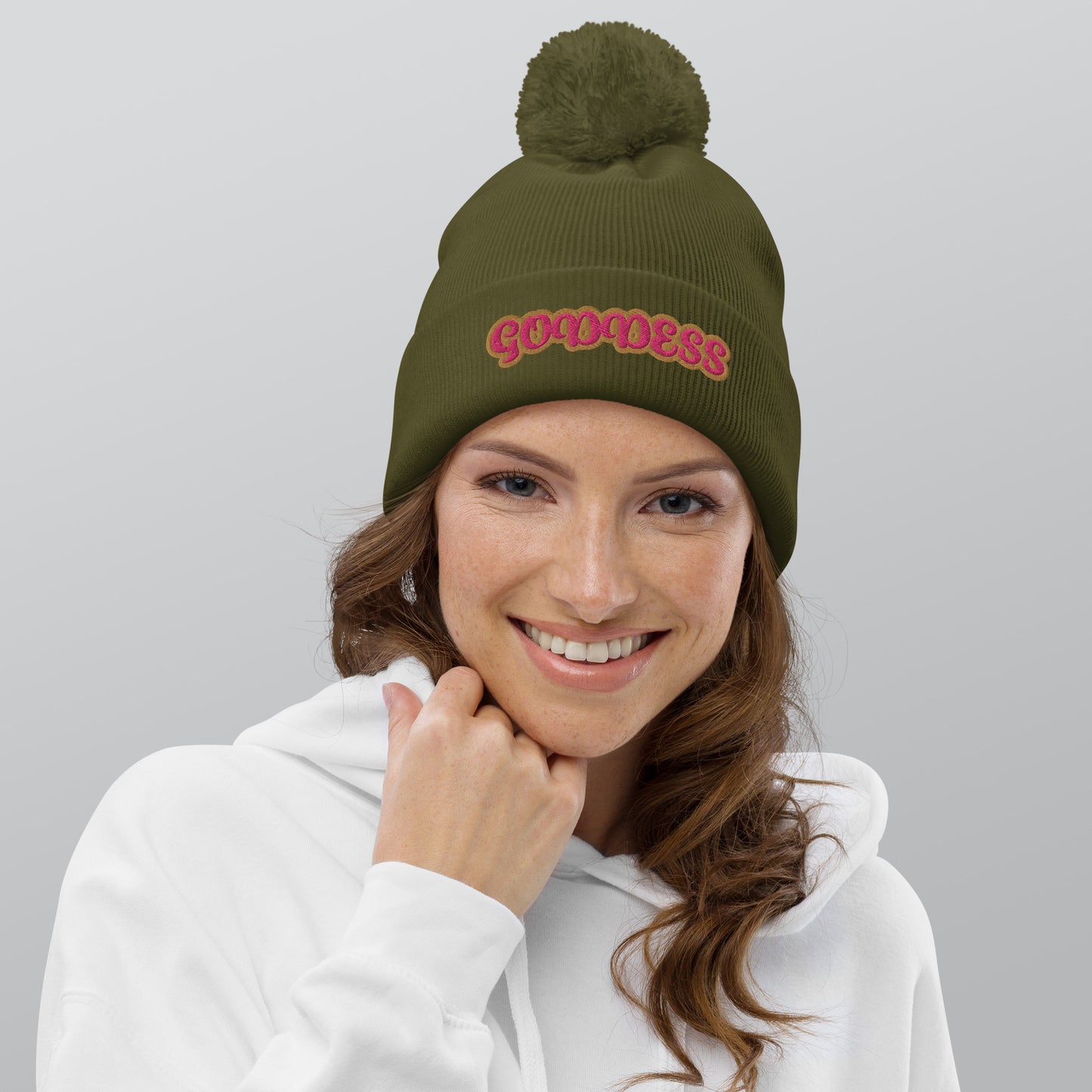 Goddess 6 Pom pom beanie