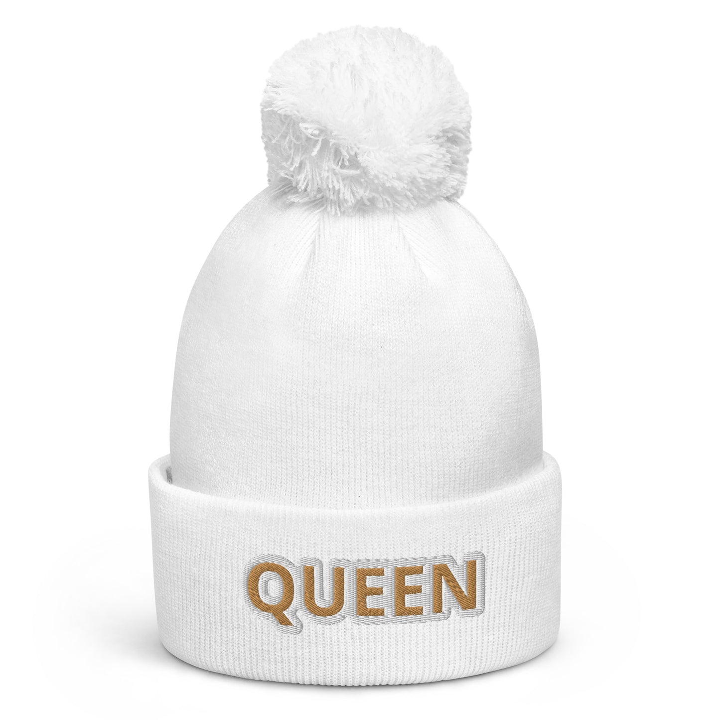 Queen Pom pom beanie