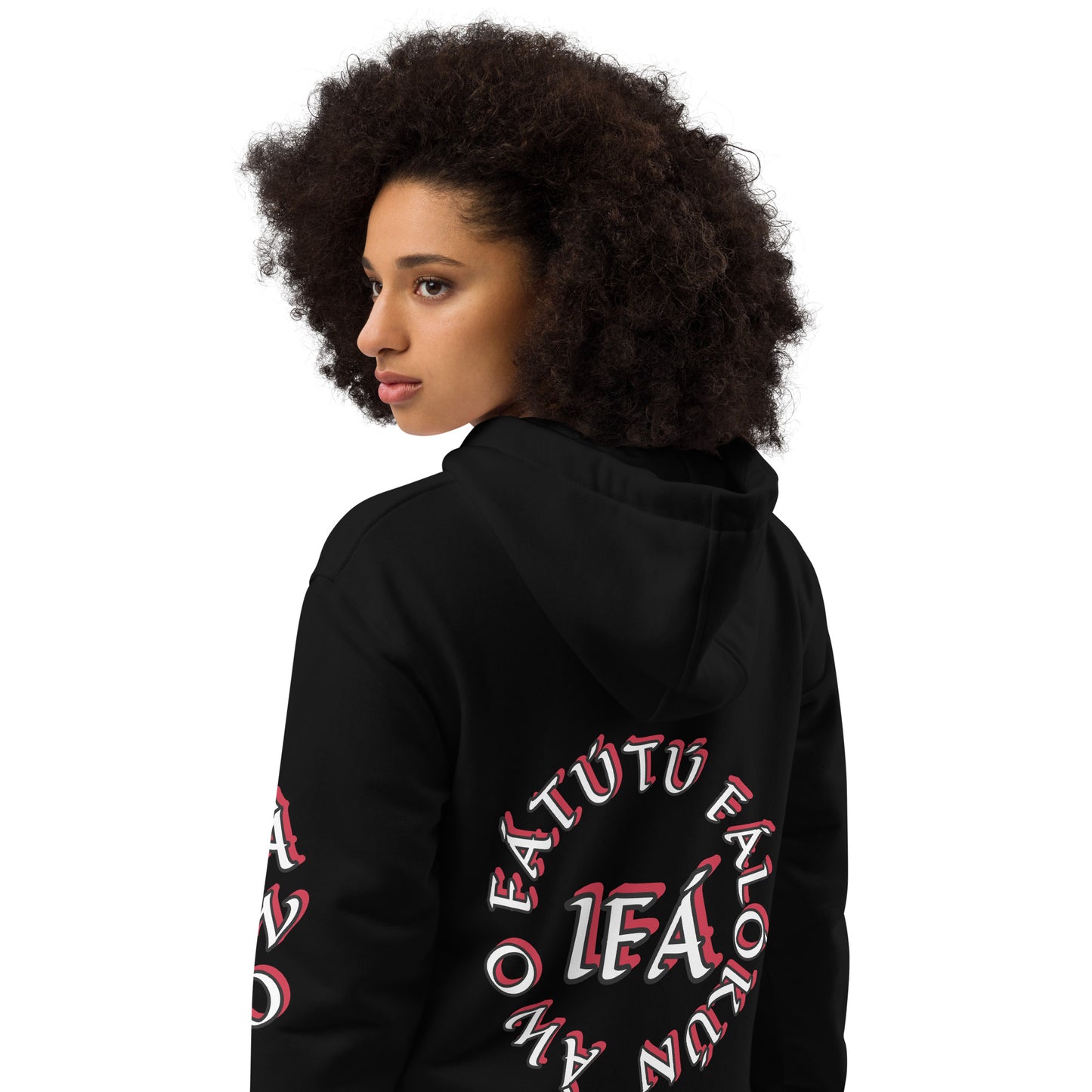 Personalized Egbe Iré Àwo Ifa signature Logo Black Premium eco hoodie 2