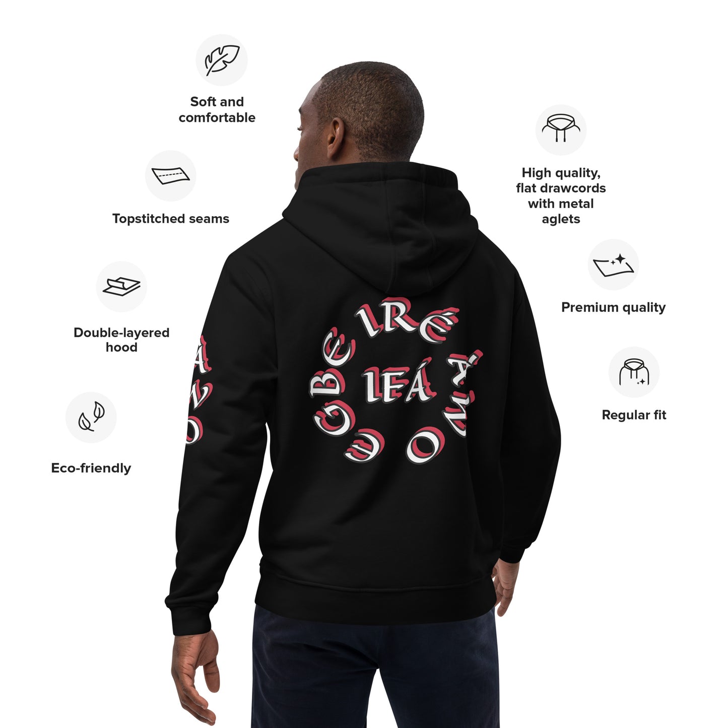 Egbe Iré Àwo Ifa signature Logo Black Premium eco hoodie 2