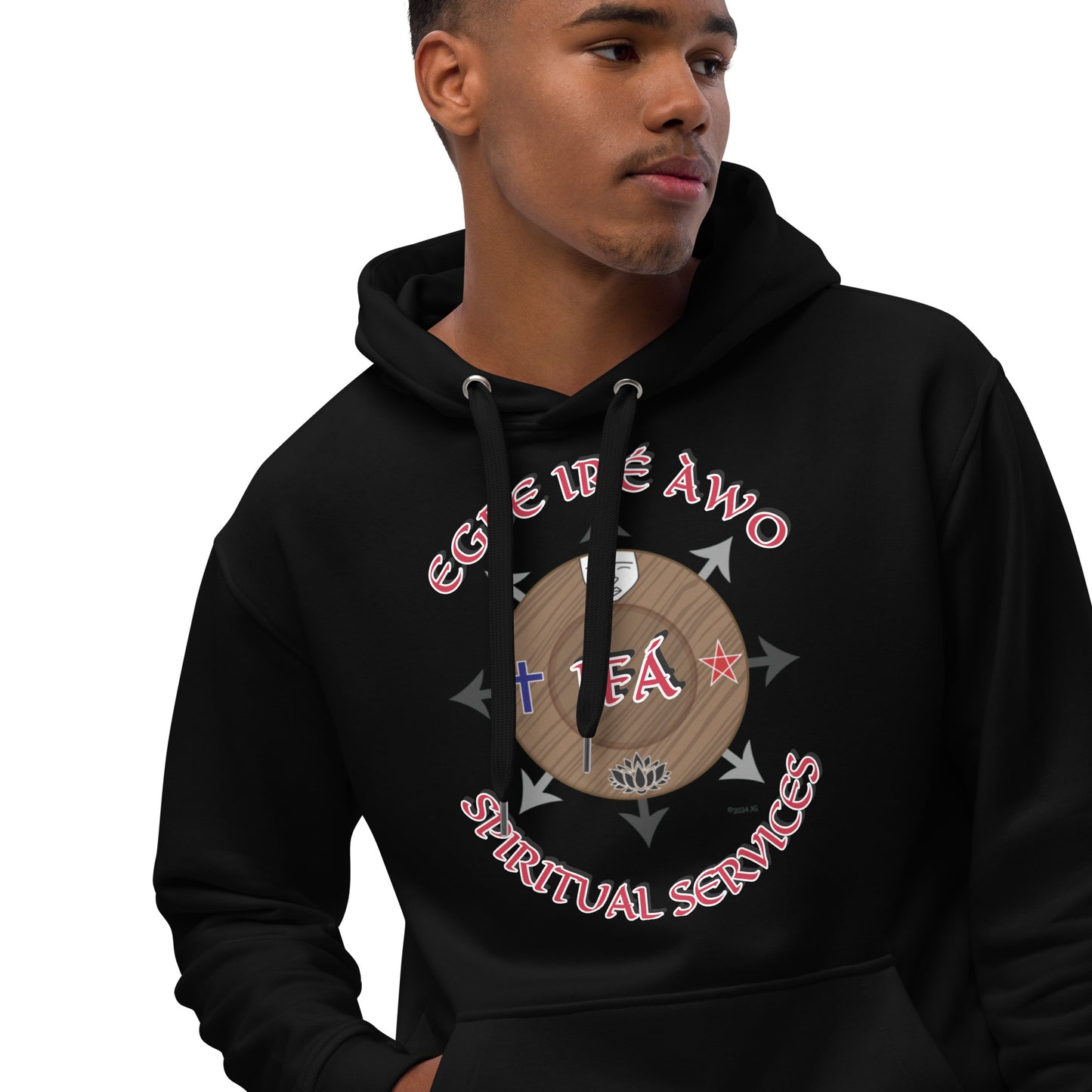 Egbe Ire Awo Signature Logo 6  Premium eco hoodie